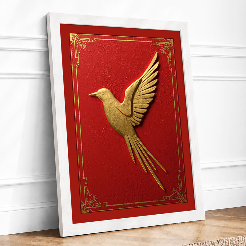 Gilded Flight Eclectic - Framed Print, A1 - 84.1 x 59.4 cm, White
