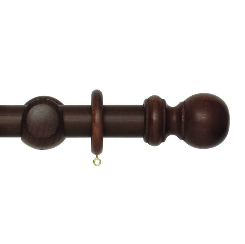 Derrill Wood 200cm 3.5cm Single Pole, Dark Oak