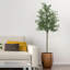 Faux olivier 5 pi / 6 pi / 7 pi, faux olivier noir avec pot, grandes plantes artificielles d'intérieur pour salon, bureau à domicile, intérieur, décoration extérieure-335268874