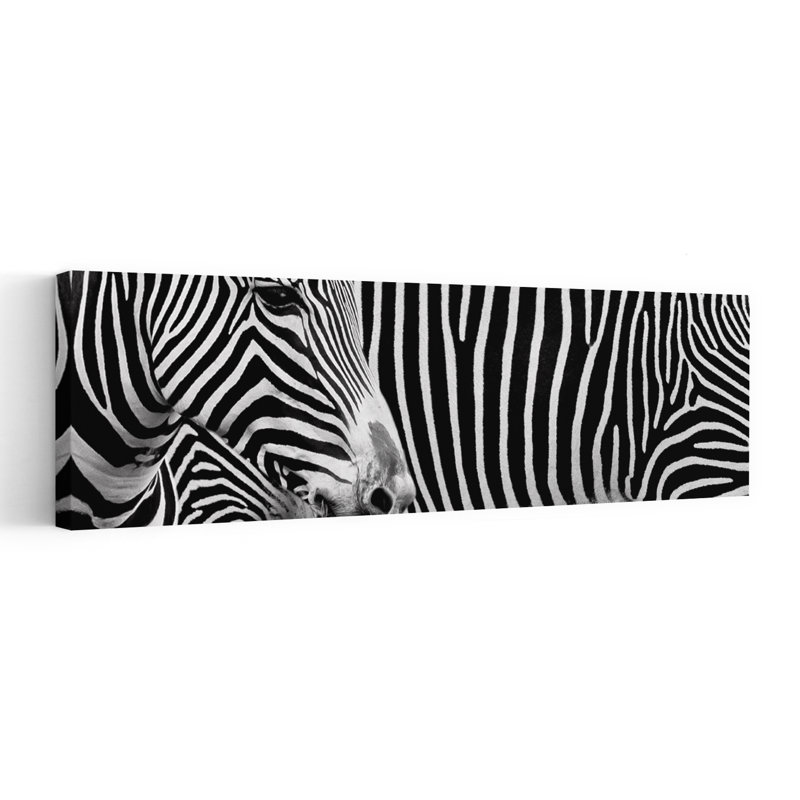 Abstract Zebra Patterns by Hardik Pandya - Wrapped Canvas Panoramic Print, 30.48 cm H x 91.44 cm W