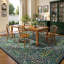 Tapis rétro vert forêt délavé 9 pi x 12 pi-118416371