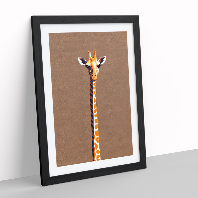 Skinny Giraffe - Framed Print, Black, 34cm H x 25cm W x 2cm D