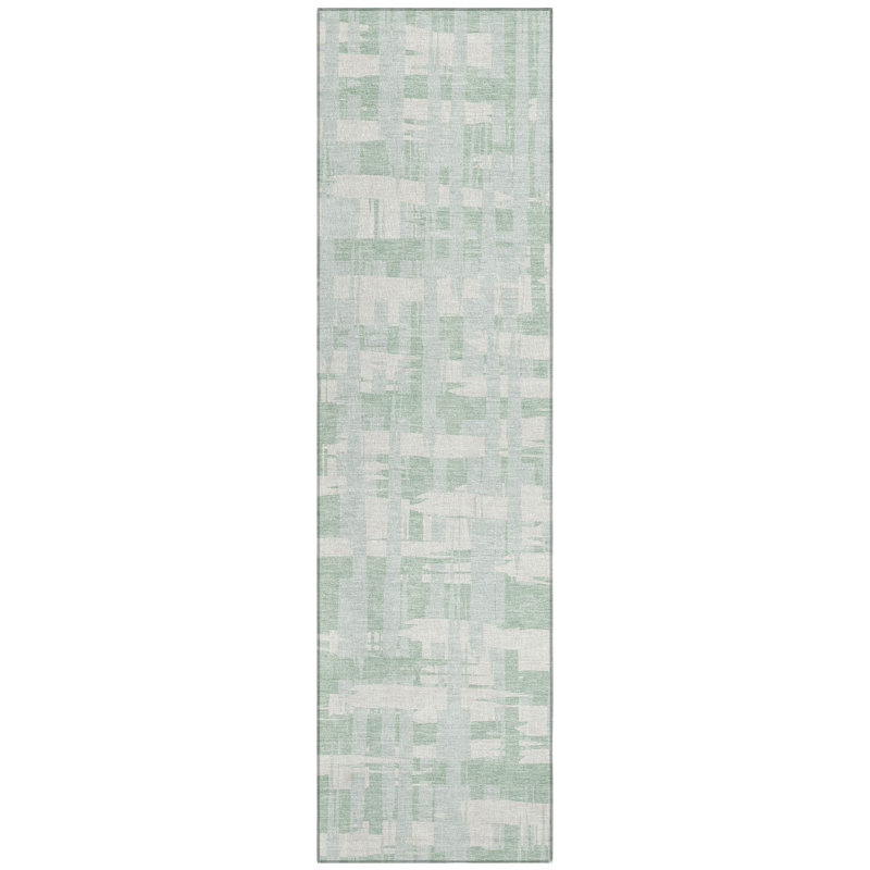 Tapis intérieur / extérieur lavable à la machine à la menthe Chantille, Tapis de couloir 2 pi 3 po x 7 pi 6 po