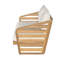 Ensemble de causeuse et table basse en bois d'acacia royal, beige