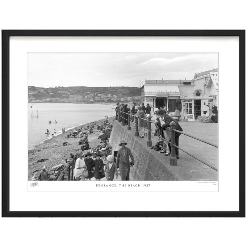Penzance, The Beach 1927 - Single Picture Frame Print, 40cm H x 50cm W x 2.3cm D
