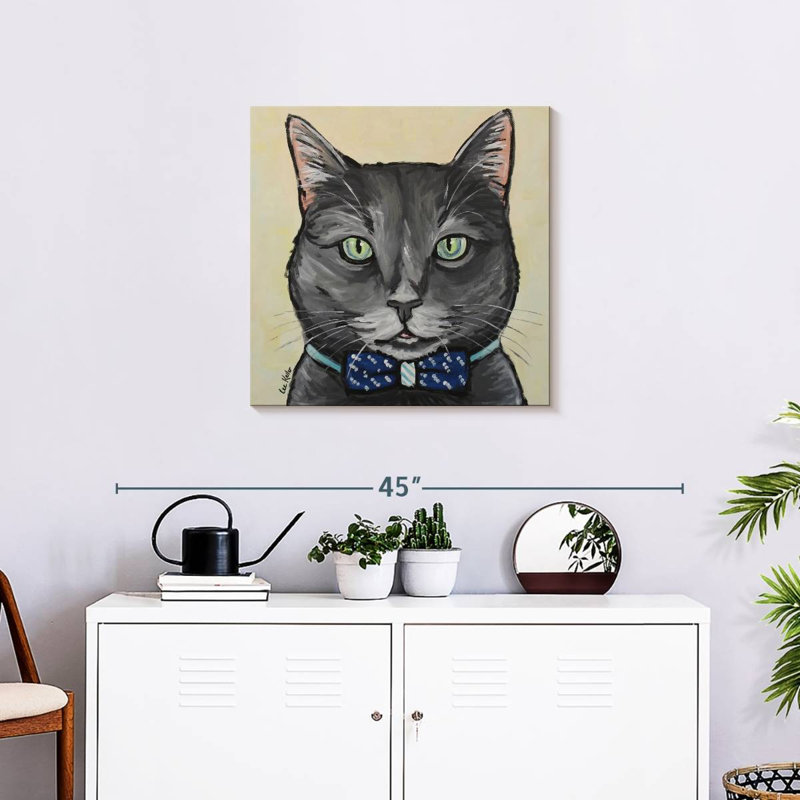 Chat brun Brampt fumé gris tigré, H 24 po x l 24 po