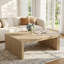Table basse rectangulaire de 47 pouces pour le salon, table de centre en bois de ferme avec plateau spacieux-760710608