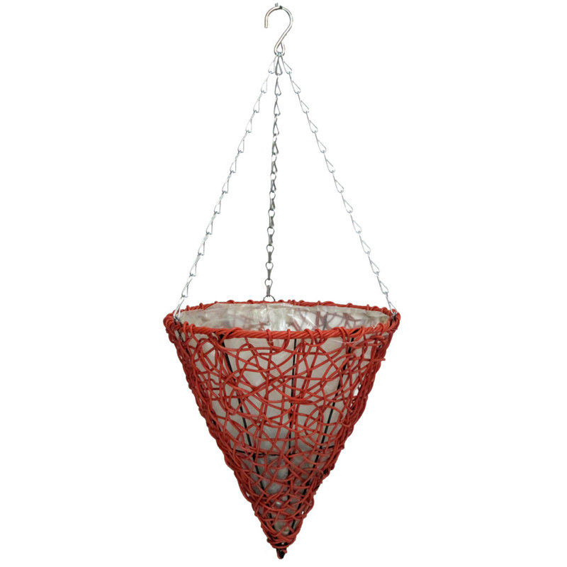 Pot à fleurs suspendu en plastique 14 po Cone Basket