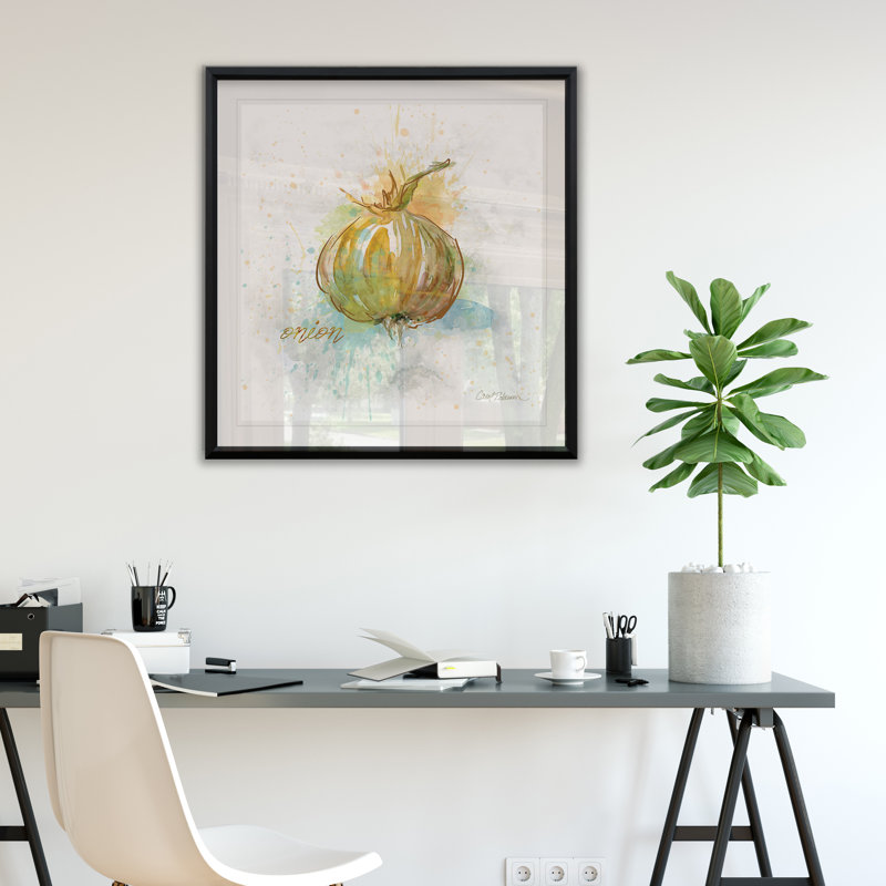 « veggie oignon », reproduction encadrée, H 30,5 po x l 30,5 po x P 1,5 po