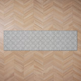 Austell Machine Woven Synthetic Geometric Area Rug in Green/White