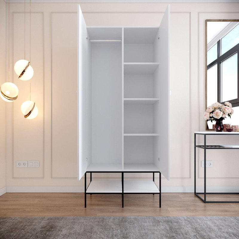 Agna 2 Door Manufactured Wood Wardrobe