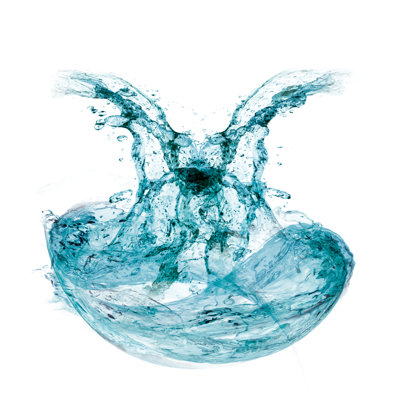 Blue Swirling Water 1 Piece Wrapped Canvas Wall Art