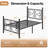 Black Twin Size Metal Bed Frame with Headboard and Footboard, Victorian Butterfly Platform Bedframes, Heavy Duty Platform Storage Bed, Noise-Free Slatted Base-490440644-490440650