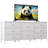 63" TV Stand Dresser with 8 Fabric Drawers, Storage Organizer with Wooden Top & Metal Frame-368547914