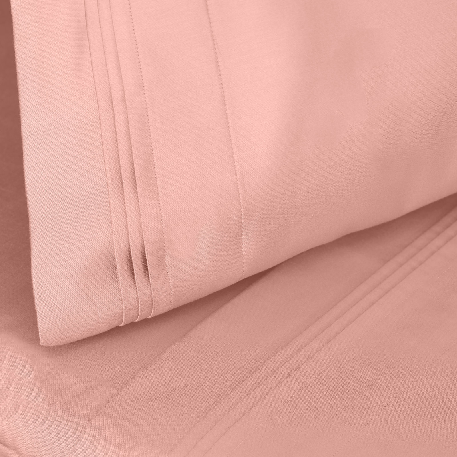 Arling Cotton Pillowcase, Standard Pillowcase, Dusted Rose