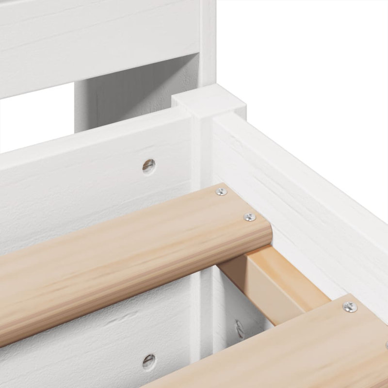 Colmars Solid Wood Bed, 180 x 200 cm, White