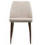 Chaise de salle à manger élégante recouverte de tissu de blé avec pieds en fer, 19,34 po Profondeur x 24,13 po de largeur, 34,02 po de hauteur, 12,48 lb de couleur populaire et 19,34 po
