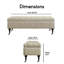 Banc de rangement rembourré Collette Chic-1991837638
