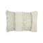 Coussin décoratif lombaire à rayures en relief gris et blanc, 14 x 20