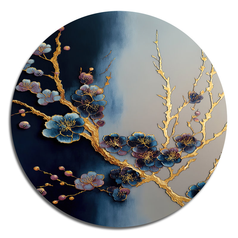 Kitt - paysages d'art rond en métal, H 36 po x l 36 po