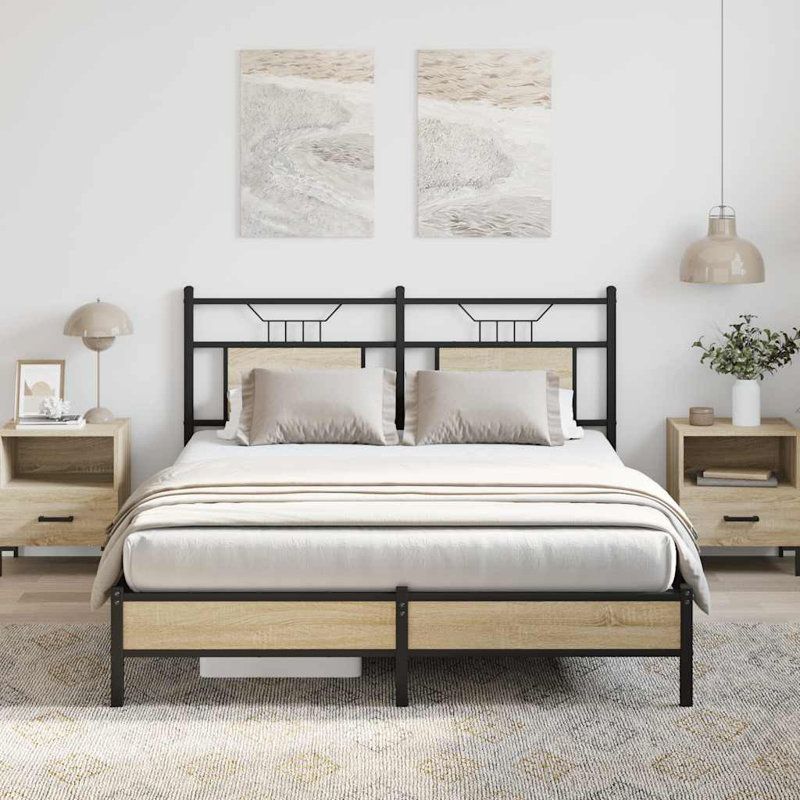 Bed, Sonoma Oak, 137 x 190cm