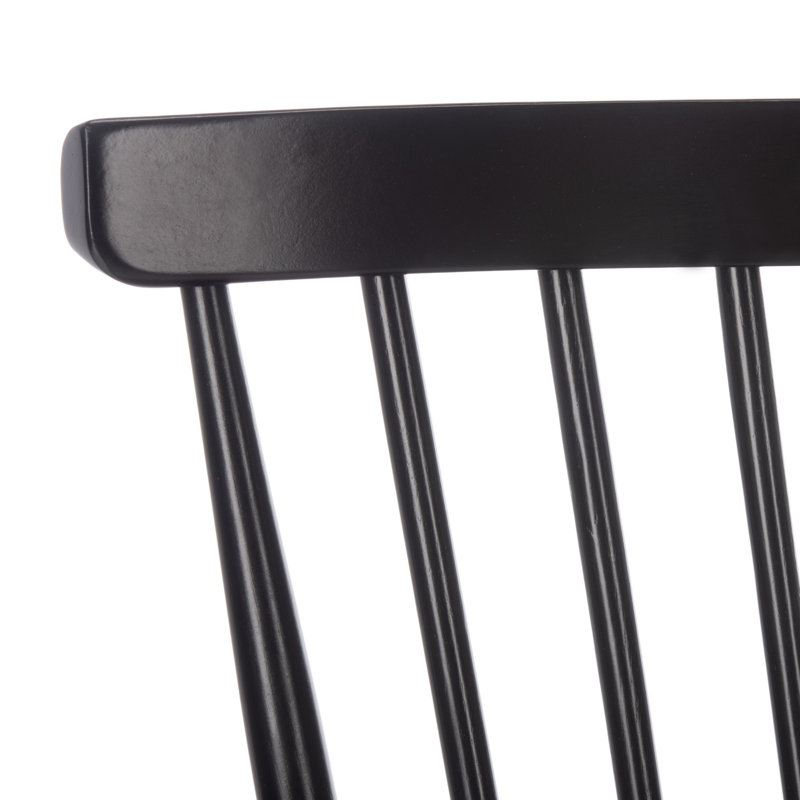 Solid Wood Bench, Black