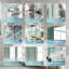 Armoire à pharmacie encastrée ou à fixation murale en aluminium l 60 po x H 30 po avec tablettes réglables en verre