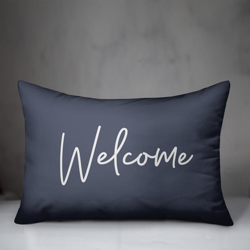 Outdoor Throw Pillow, Blue