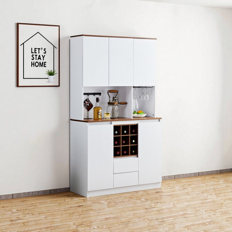 Armoire-buffet 68,9 po rustique blanc Farmhouse