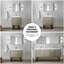 48 po Meuble-lavabo rustique pour salle de bain. Plateau en marbre et miroir 43 po. 20 D. Fermeture en douceur. Tiroirs d'armoire. To To 48 "To Scratches Stains