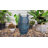 24.8" Ceramic Pot Floor Fountain, Weather-Resistant Outdoor Water Feature with LED Lights