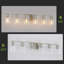 Luminaire de salle de bain à intensité variable en nickel brossé à 6 lumières 37,89 po avec abat-jour en verre transparent-696246156-696246158