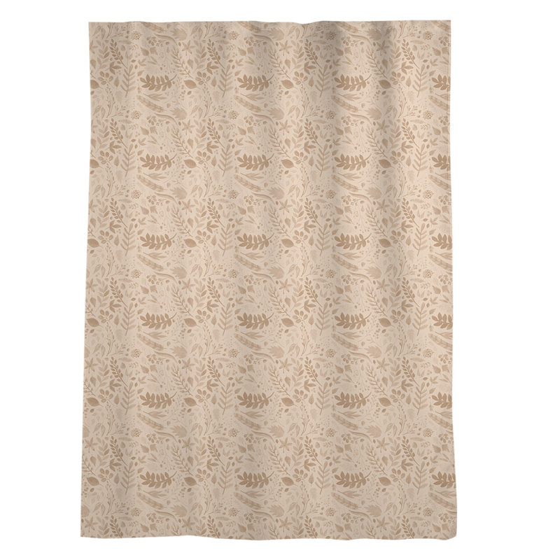 Sheer Curtain Single Panel, Brown