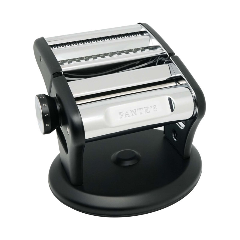 Fantes Supreme Pasta Machine With Double Pasta Cutter And Suction Base, The Italian Market Original Since 1906