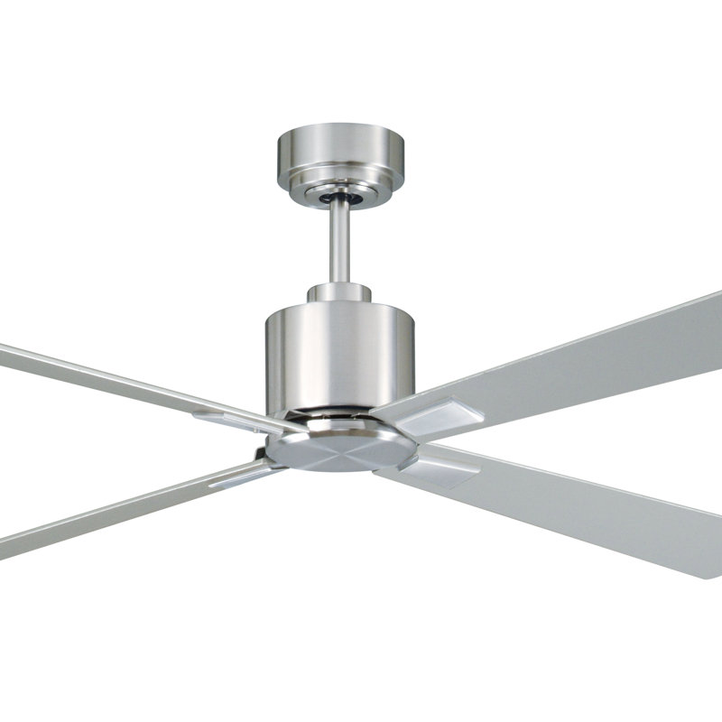 Aalyan 132cm Ceiling Fan with Light Kit, Silver