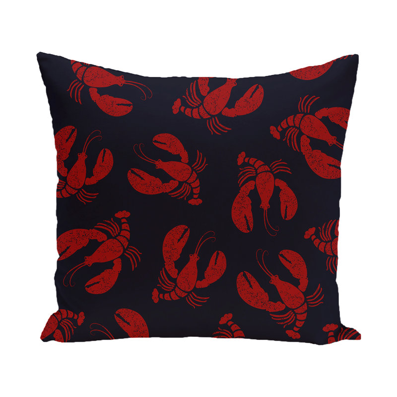 Coussin Nautical Nights Lobster Fest, Bleu marine, 20 po x 20 po
