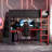 Full Size Wooden Gaming Loft Bed with Desk, Storage Stairs, Shelves & Pegboard, Black & Red – Kids Bedroom Furniture-1749148724-1749148723