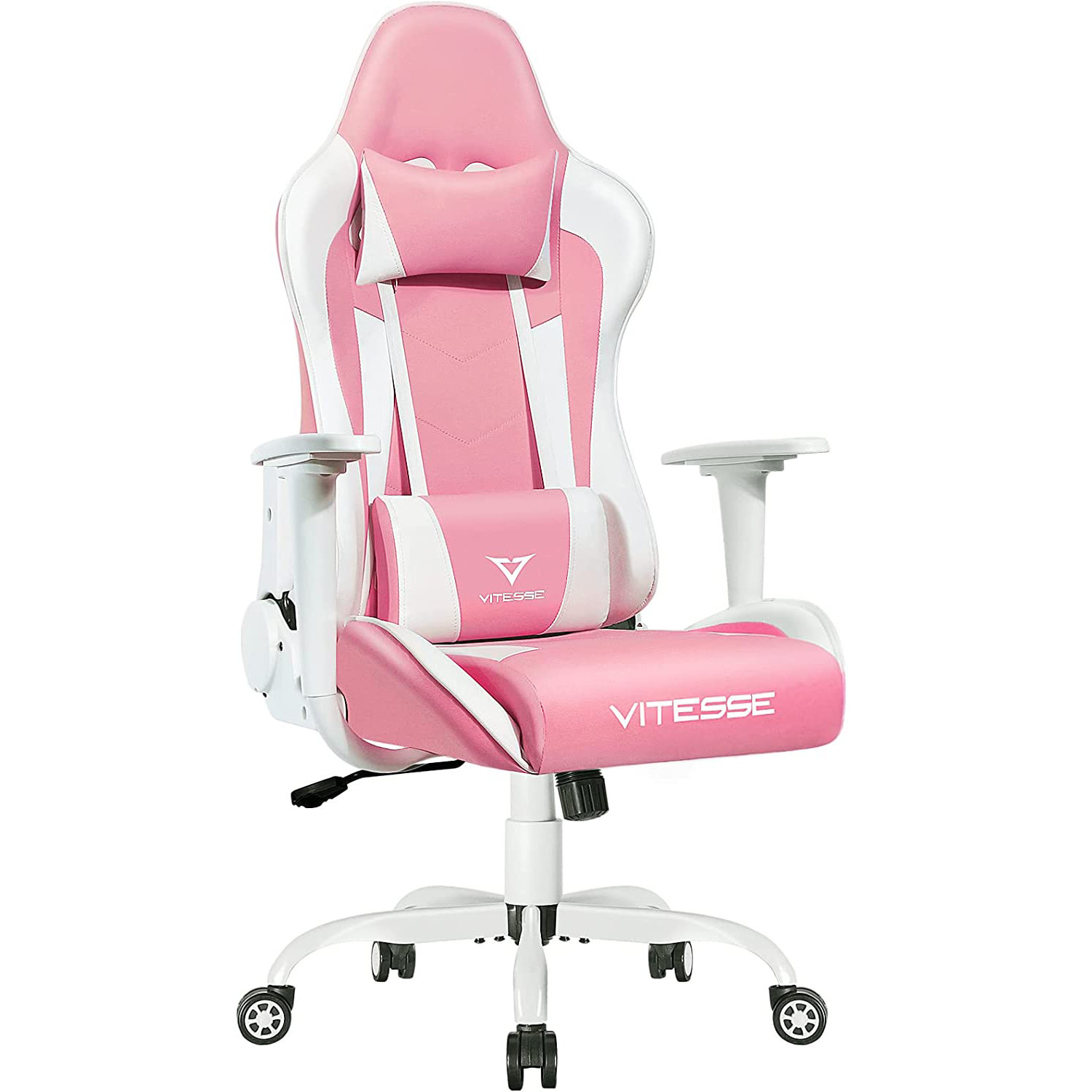 VITESSE Pink Gaming Desk, 40 inch Ergonomic Gaming Desk for Girls