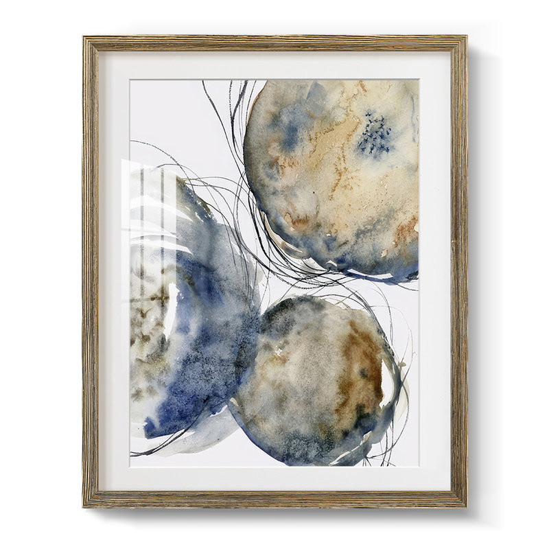 Hibernation I, peinture encadrée sur papier, Noyer