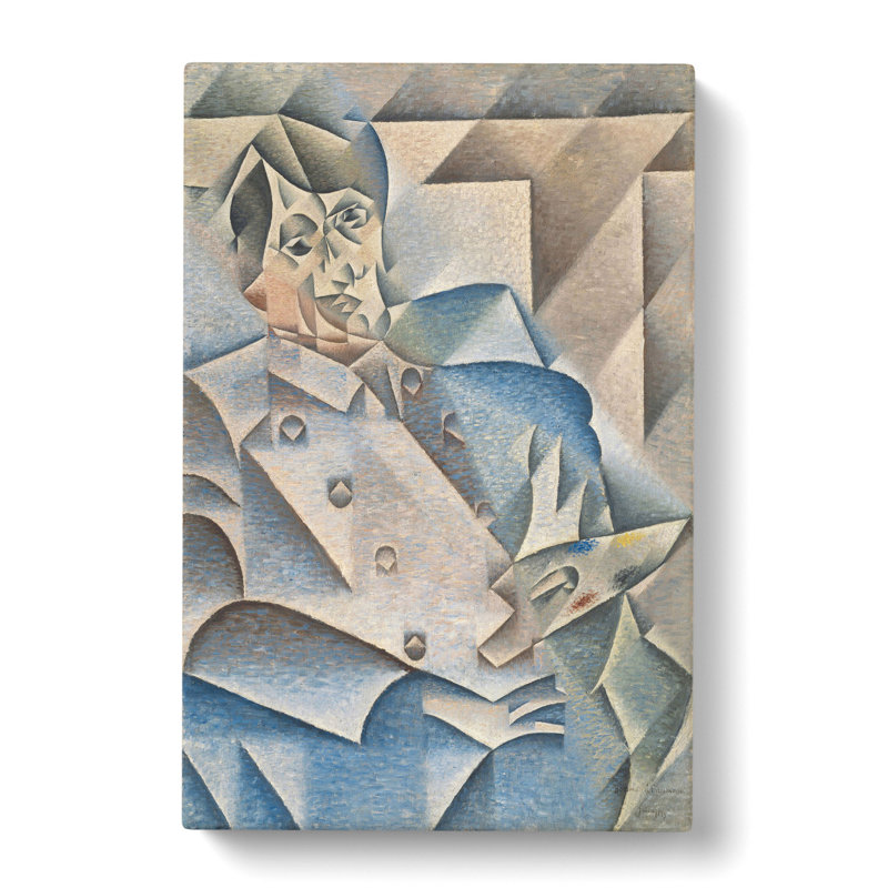 Portrait Of Pablo Picasso by Juan Gris - Wrapped Canvas Painting, 50cm H x 35cm W x 3cm D