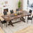 Dariusz Farmhouse Dining Table, Kitchen Rectangular Large Rustic Dinner Table, Adjustable Leg For Dining Living Room-14021330-14021356-15773195