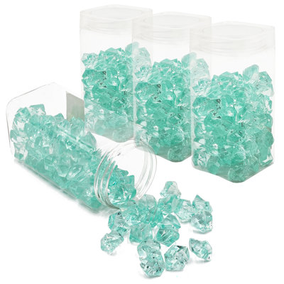 Acrylique Lucky Stone, ensemble de 4 pierres turquoise