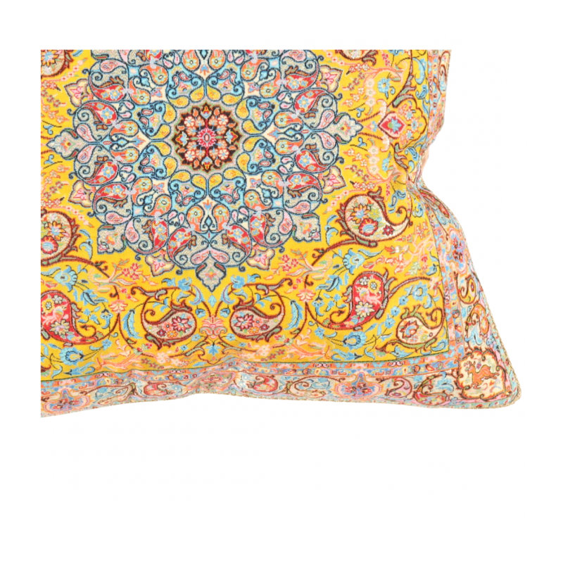 Coussin en laine et soie réversible