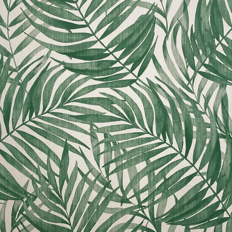 Tropical Palm Leaf Green Botanical Feature Wallpaper