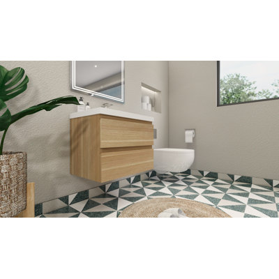 Cavaliere Single Bathroom Vanity with Acrylic Top