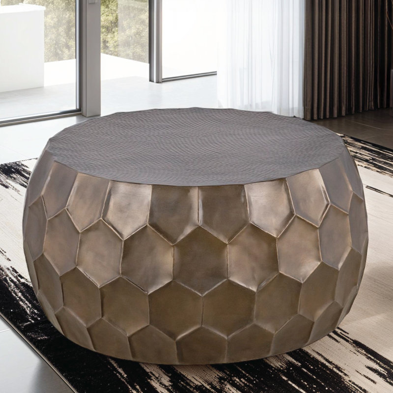 Table basse ronde Modern Modern, Doré