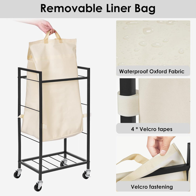Metal Frame Laundry Cart