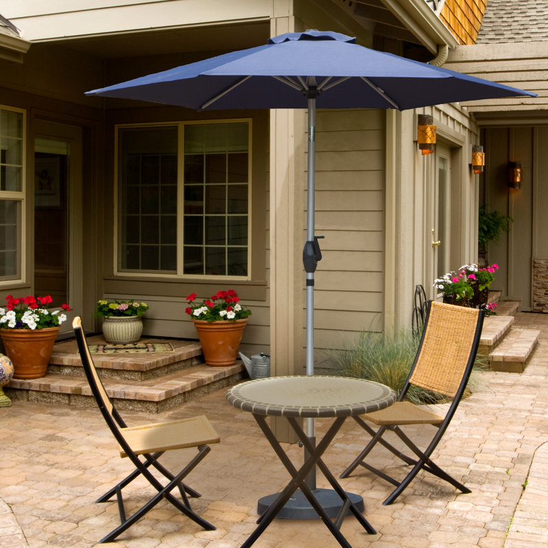 Parasol de patio 116,14 po Sirley, Bleu marine