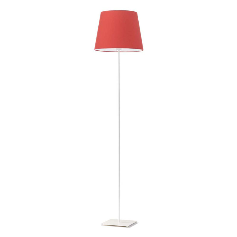 Asauni 162.5cm Traditional Floor Lamp, Red, White