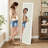 3 Color Lighting Mirror With LED Lights, 64"X21" Lighted Floor Standing Mirror With Stand